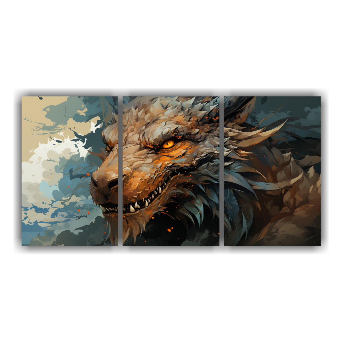 conjunto-de-cuadros-vanguardia-brillante-con-drag-n-en-tonos-marrones