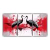 cranes-en-rojo-y-negro-arte-pop-neo-decorativo-en-tres-lienzos