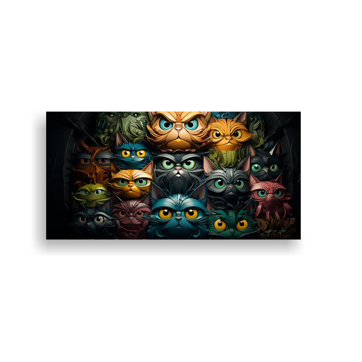 cuadro-abstracto-de-gatos-de-colores-apilados-