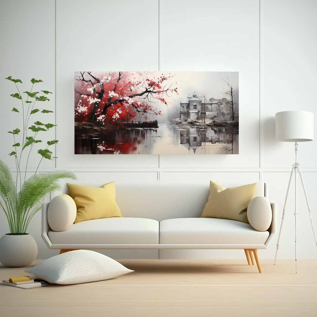 cuadro-abstracto-de-rboles-en-plata-y-blanco-sobre-tela-en-bastidor-1