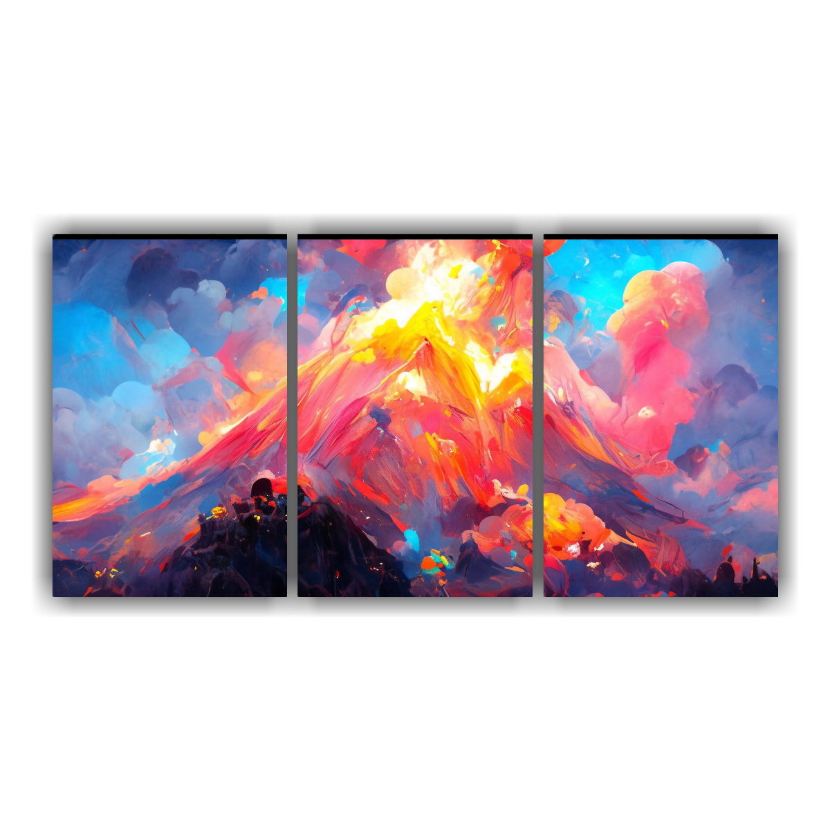 cuadro-abstracto-de-un-volc-n-con-arco-ris-y-colores-turquesa-para-sala