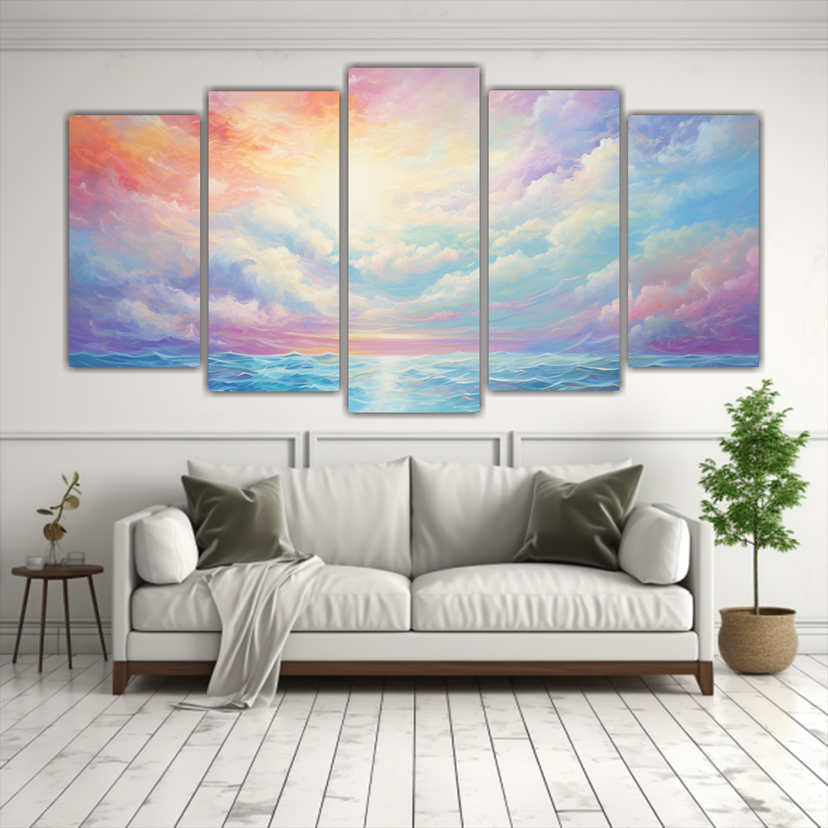 cuadro-abstracto-esquema-cielo-y-mar-con-arco-ris-y-colores-blancos-1