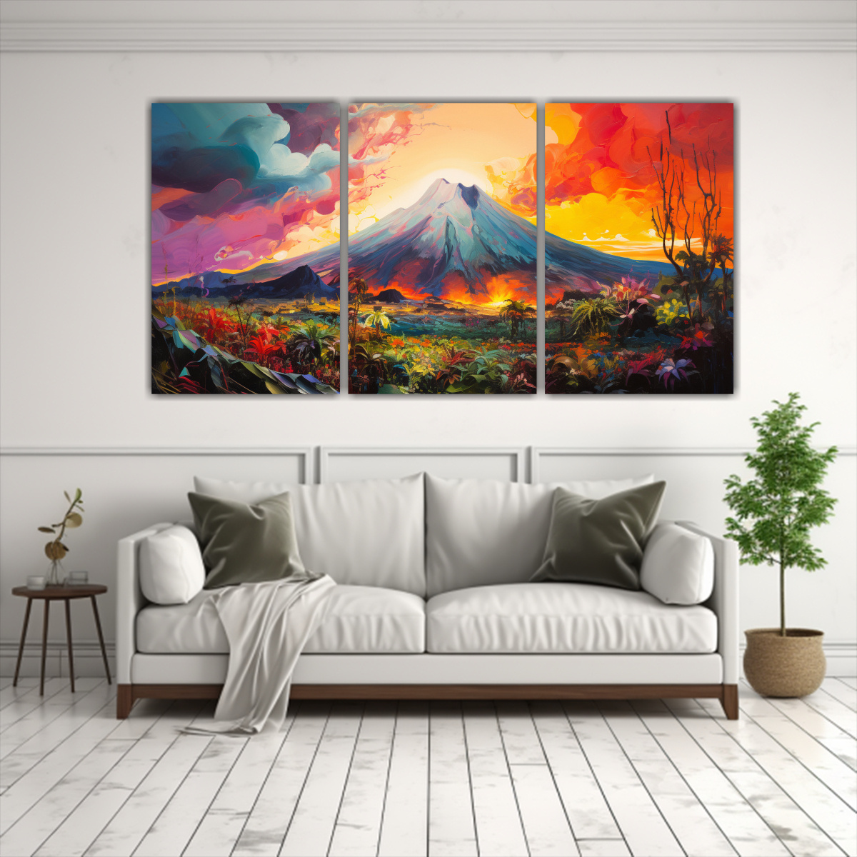 cuadro-abstracto-volc-n-con-arco-ris-y-colores-naranja-1