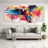cuadro-acuarela-ambientado-en-loro-arco-ris-y-blanco-neo-pop-arte-1