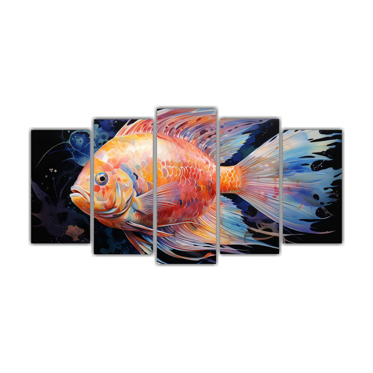 cuadro-acuarela-de-peces-disco-coloridos-estilo-pintura-acuarela