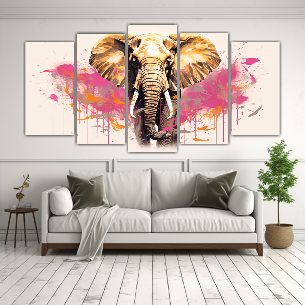 cuadro-arte-de-pared-moderno-elefante-africano-en-oro-y-rosa-pop-art-neo-1
