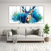 cuadro-de-arte-pop-neo-con-motivo-de-un-ciervo-en-helechos-y-colores-zafiro-1