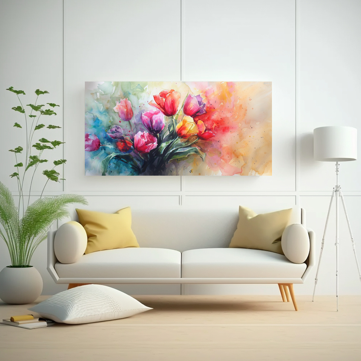 cuadro-de-besos-bajo-la-lluvia-acuarela-inspiradora-de-estilo-galer-a-1