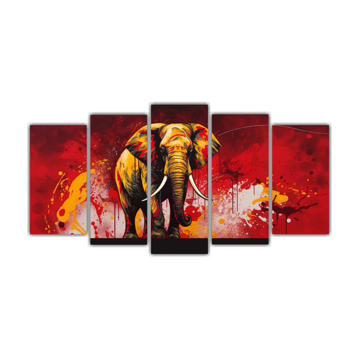 cuadro-de-elefante-elegante-en-rojo-y-dorado-estilo-neo-pop-art-