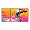 cuadro-de-gansos-en-colores-naranja-y-rosa-neo-pop-art