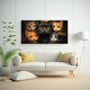 cuadro-de-gatos-de-colores-sobre-fondo-naranja-3