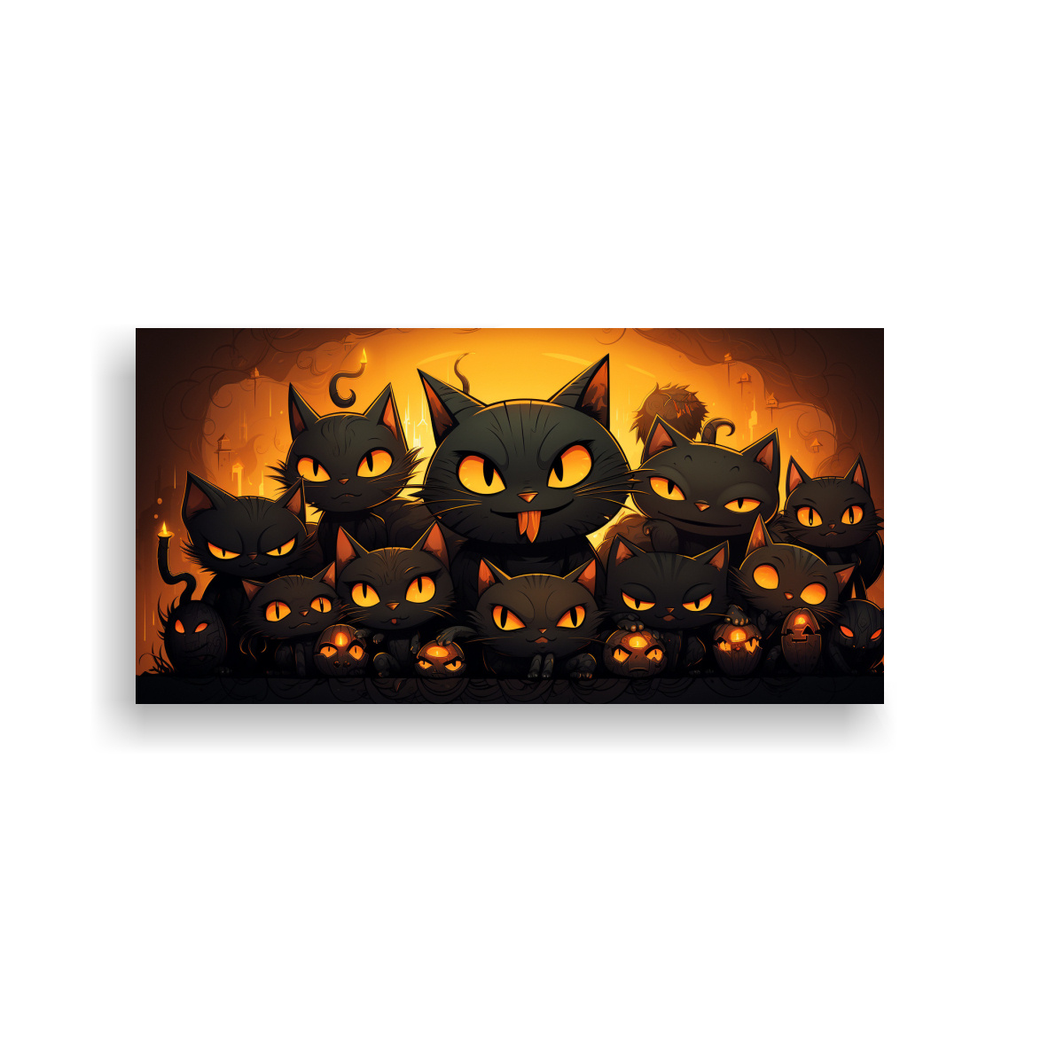 cuadro-de-gatos-negros-en-bastidor-felina-y-luminosa-muchos-felinos-mirando-