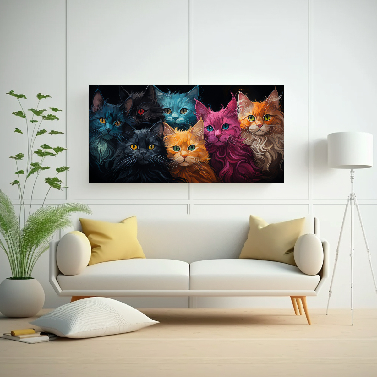 cuadro-de-lienzo-con-gatos-de-colores-vivos-y-modernos-1