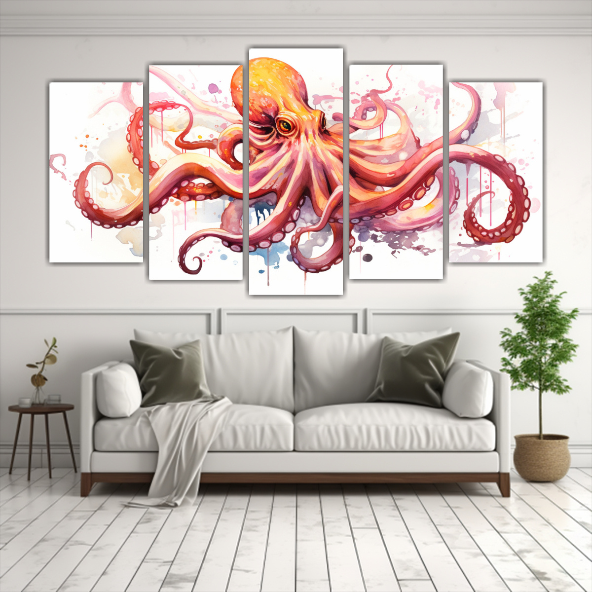 cuadro-de-lienzo-inspirado-en-detalles-intrincados-de-un-calamar-en-colores-oro-y-rosa-arte-pop-neo-1-1