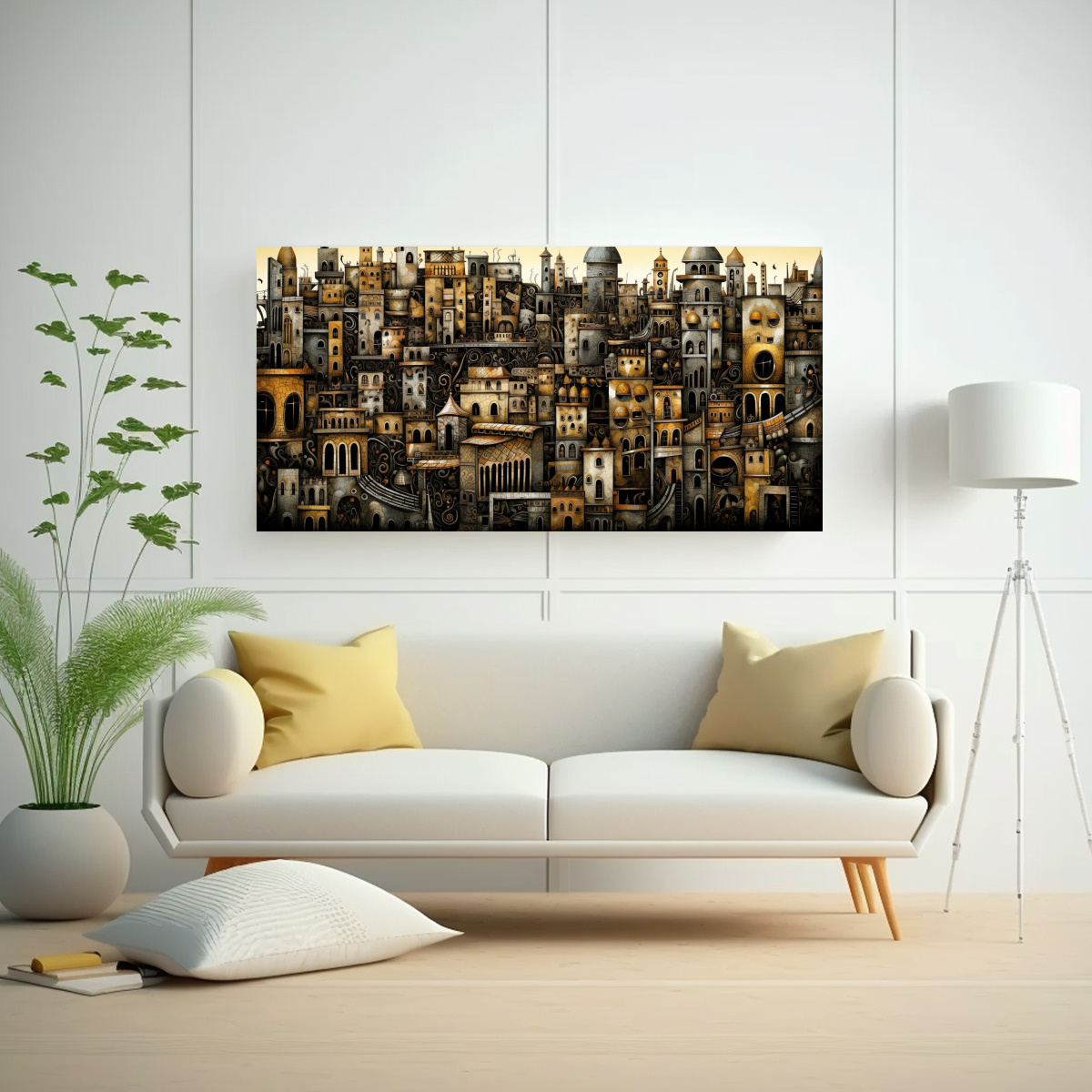 cuadro-de-lienzo-tonos-poder-ciudad-zentangle-en-negro-y-dorado-cloisonn-1-1