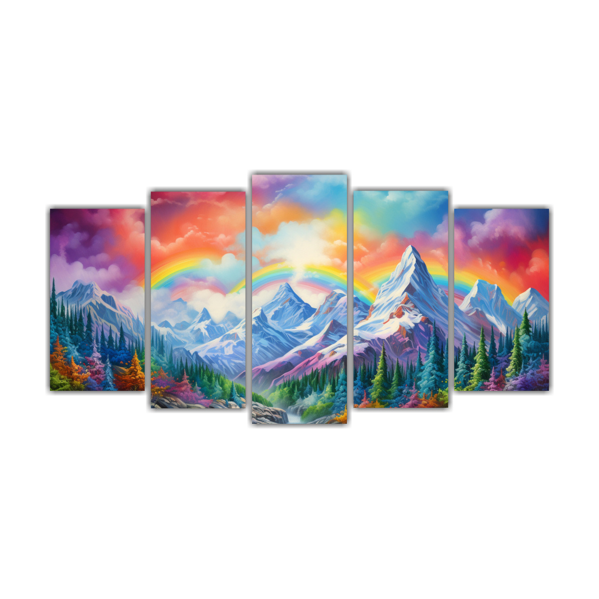 cuadro-de-pared-monta-as-nevadas-con-arco-ris-y-colores-vibrantes