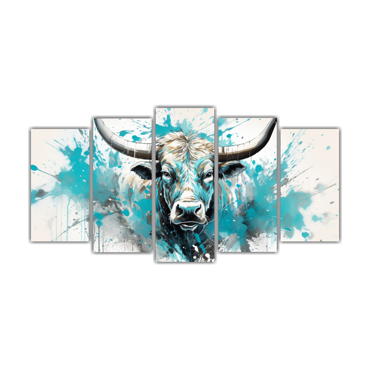 cuadro-de-toros-en-colores-blanco-y-turquesa-arte-pop-neo-