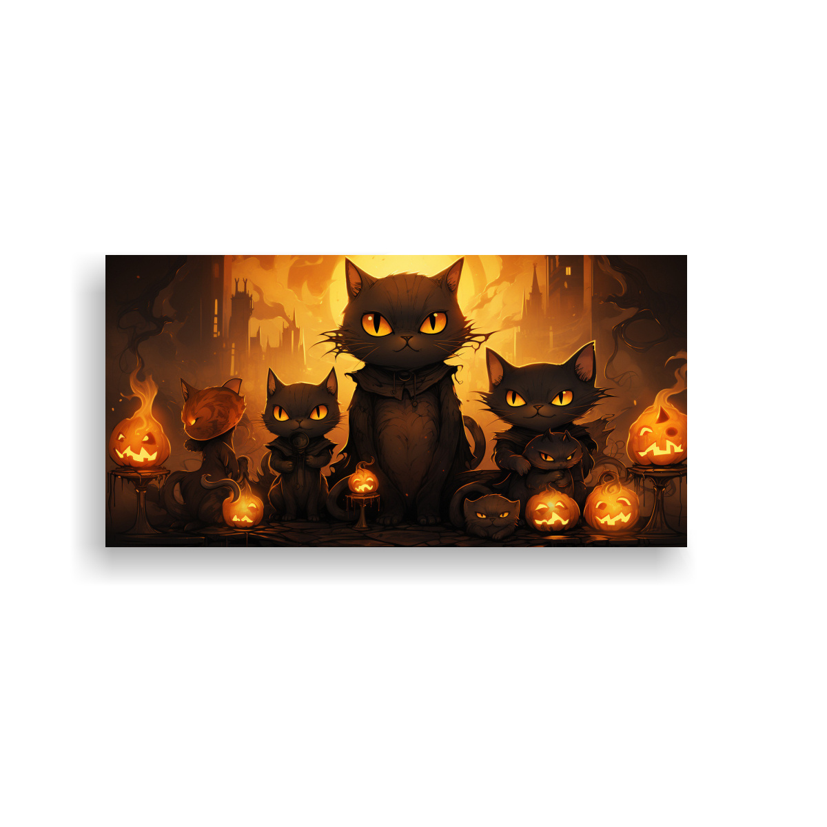 cuadro-decorativo-cuadro-art-stica-con-muchos-gatos-negros-sobre-una-pila-