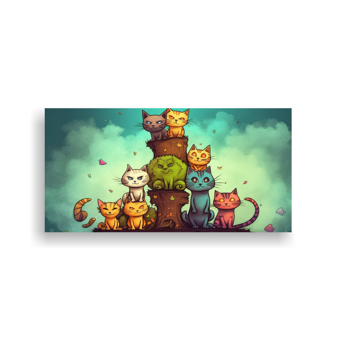 cuadro-decorativo-gatos-en-pila-mirando-hacia-el-