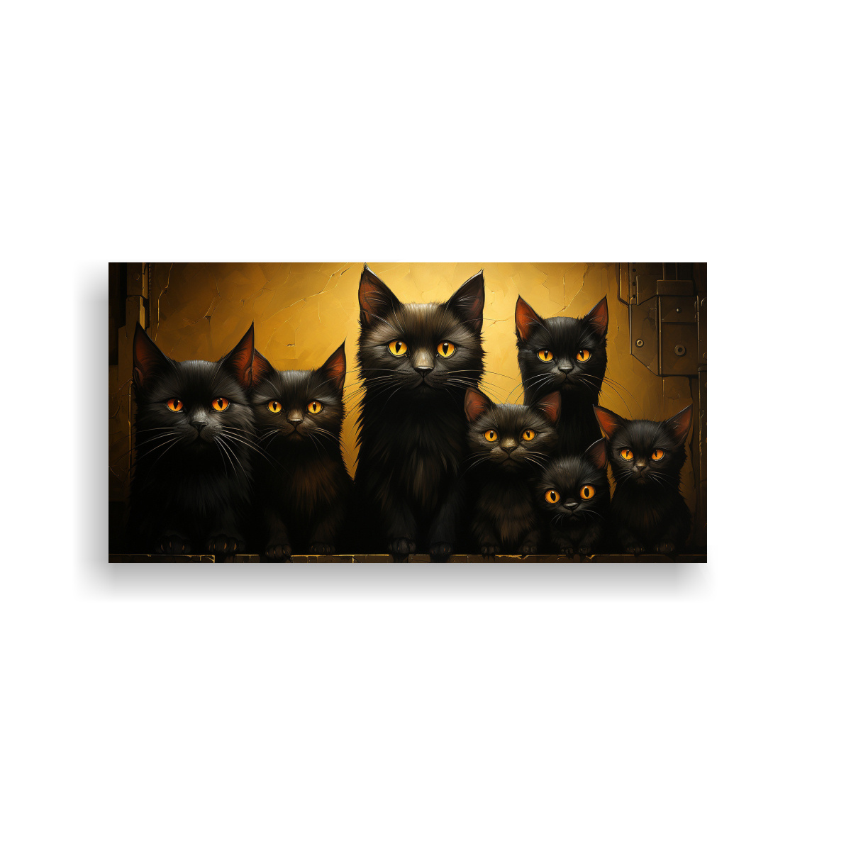 cuadro-decorativo-gatos-negros-sobre-pila-mirando-hacia-la-luna