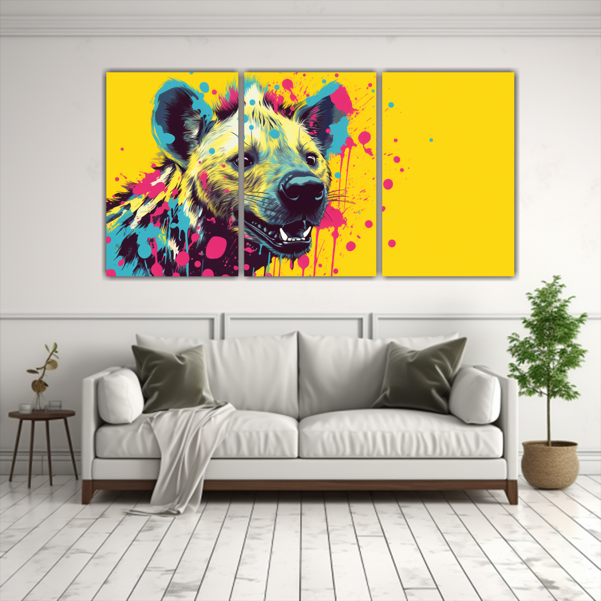 cuadro-decorativo-tem-tica-hiena-en-tonos-pastel-y-amarillo-neo-pop-art-1