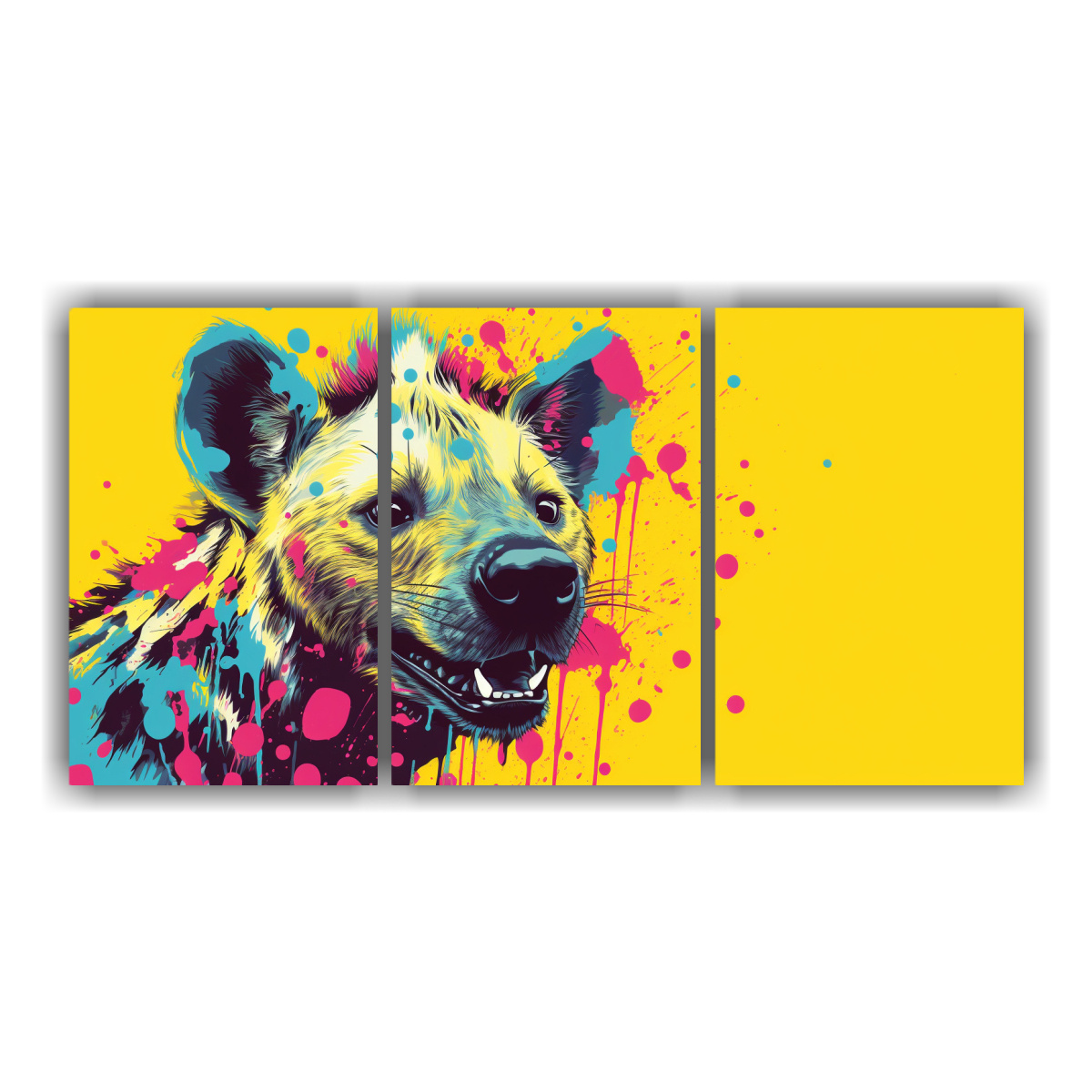 cuadro-decorativo-tem-tica-hiena-en-tonos-pastel-y-amarillo-neo-pop-art