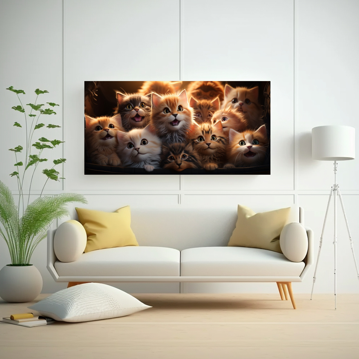 cuadro-dibujo-estilo-gatitos-sonrientes-en-manada-1