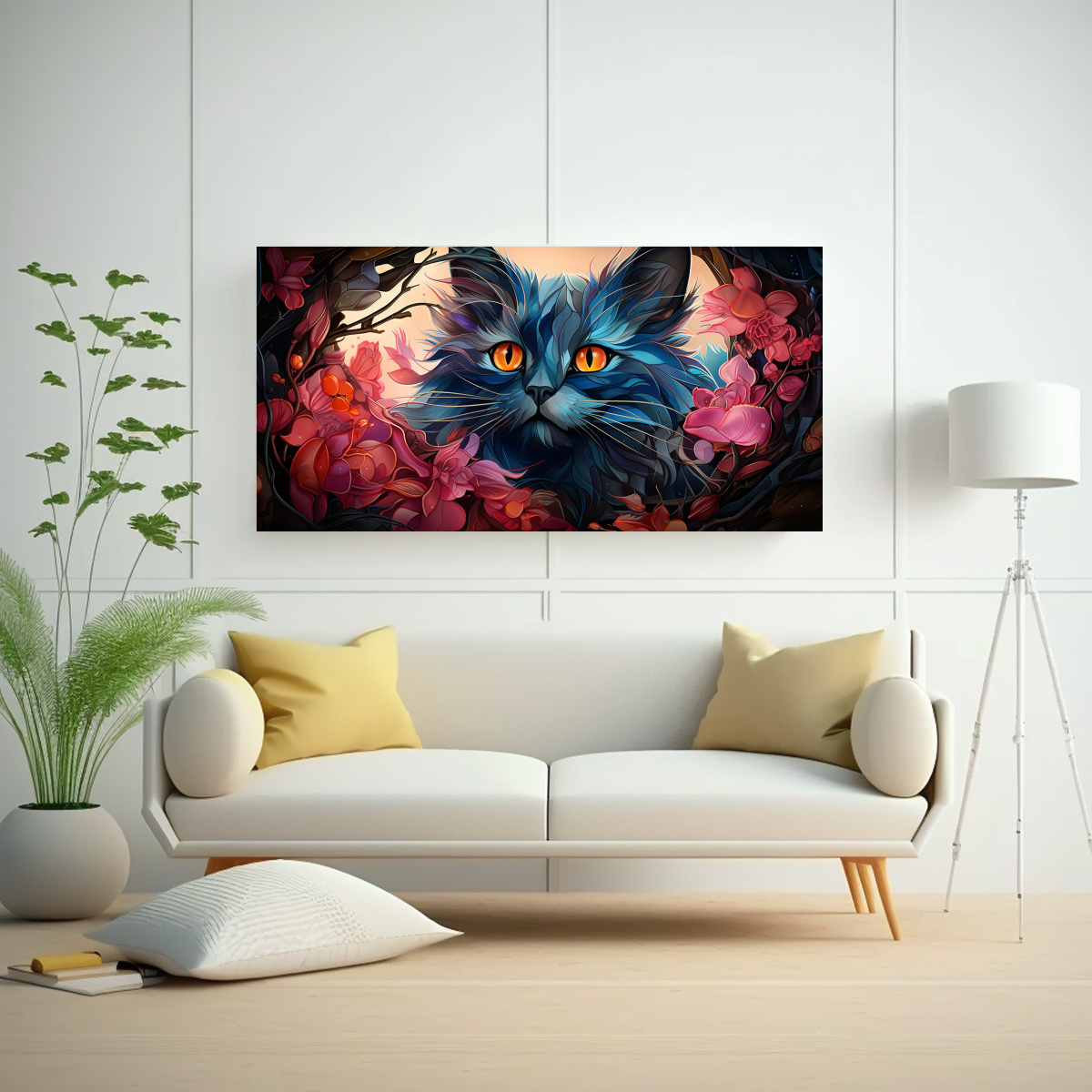 cuadro-din-mica-de-gato-lykoi-en-vitral-digital-1