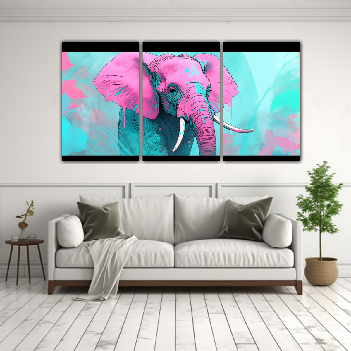 cuadro-elefante-africano-en-turquesa-y-rosa-arte-abstracto-elegante-1