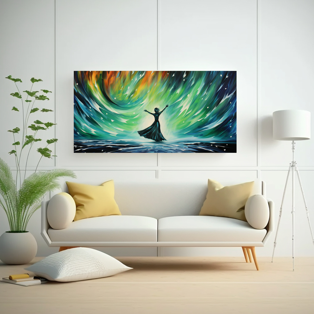 cuadro-en-bastidor-fotograf-a-mural-baile-abstracto-de-luces-del-norte-1