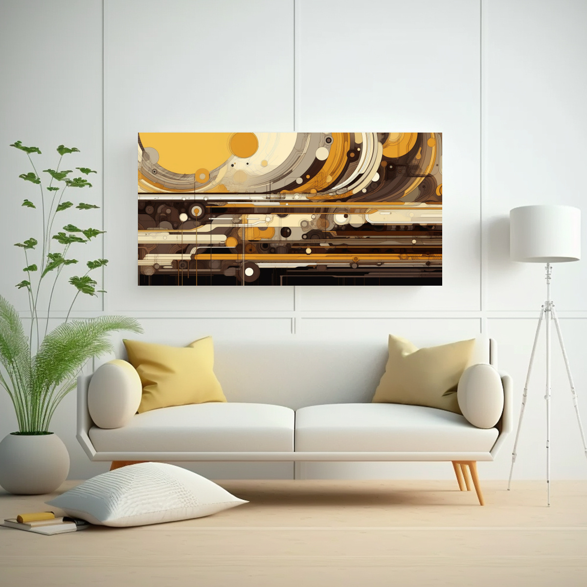 cuadro-escenario-vintage-scifi-con-l-neas-amarillas-y-marrones-1