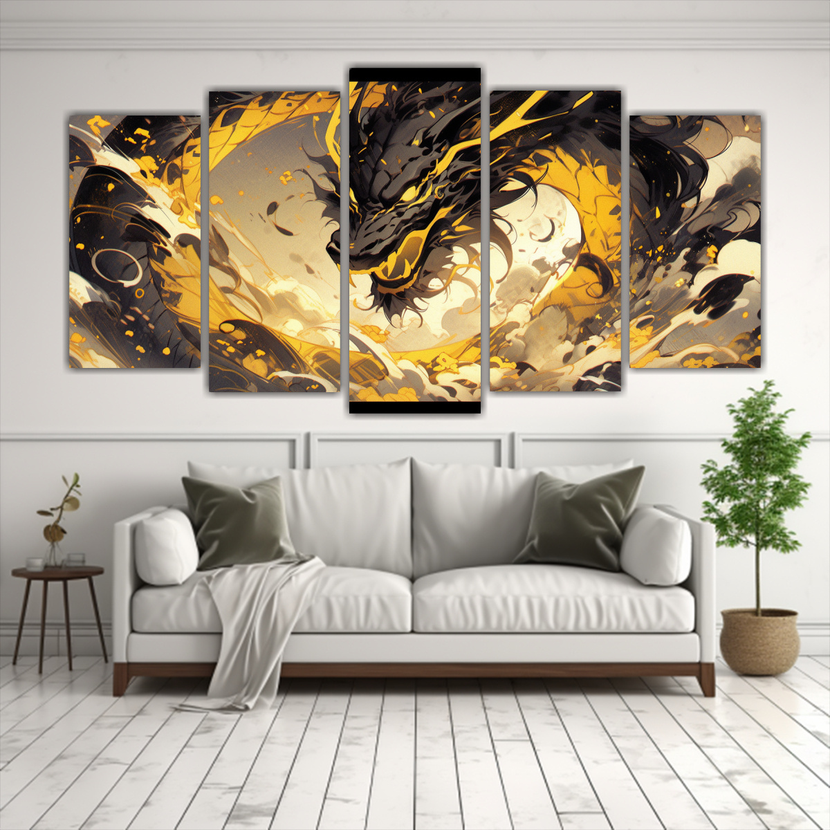 cuadro-esquema-dragon-amarillo-y-oro-neonoir-1