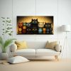 cuadro-gatos-coloridos-sobre-fondo-naranja-3