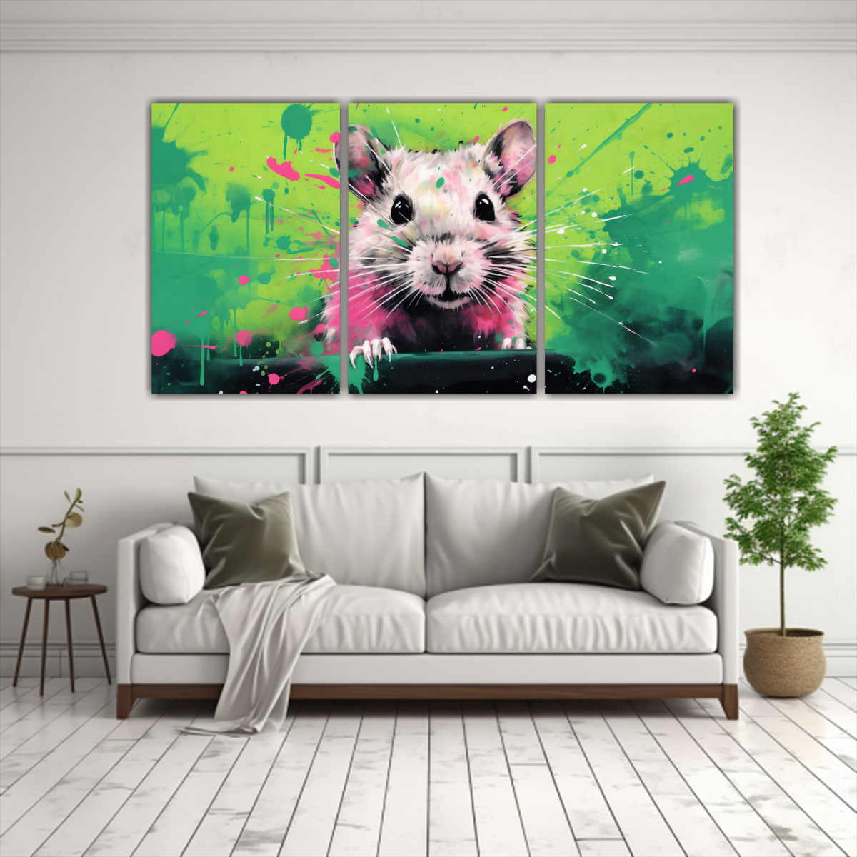 cuadro-gerbil-en-verde-y-rosa-neo-pop-art-para-decoraci-n-vitalidad-1