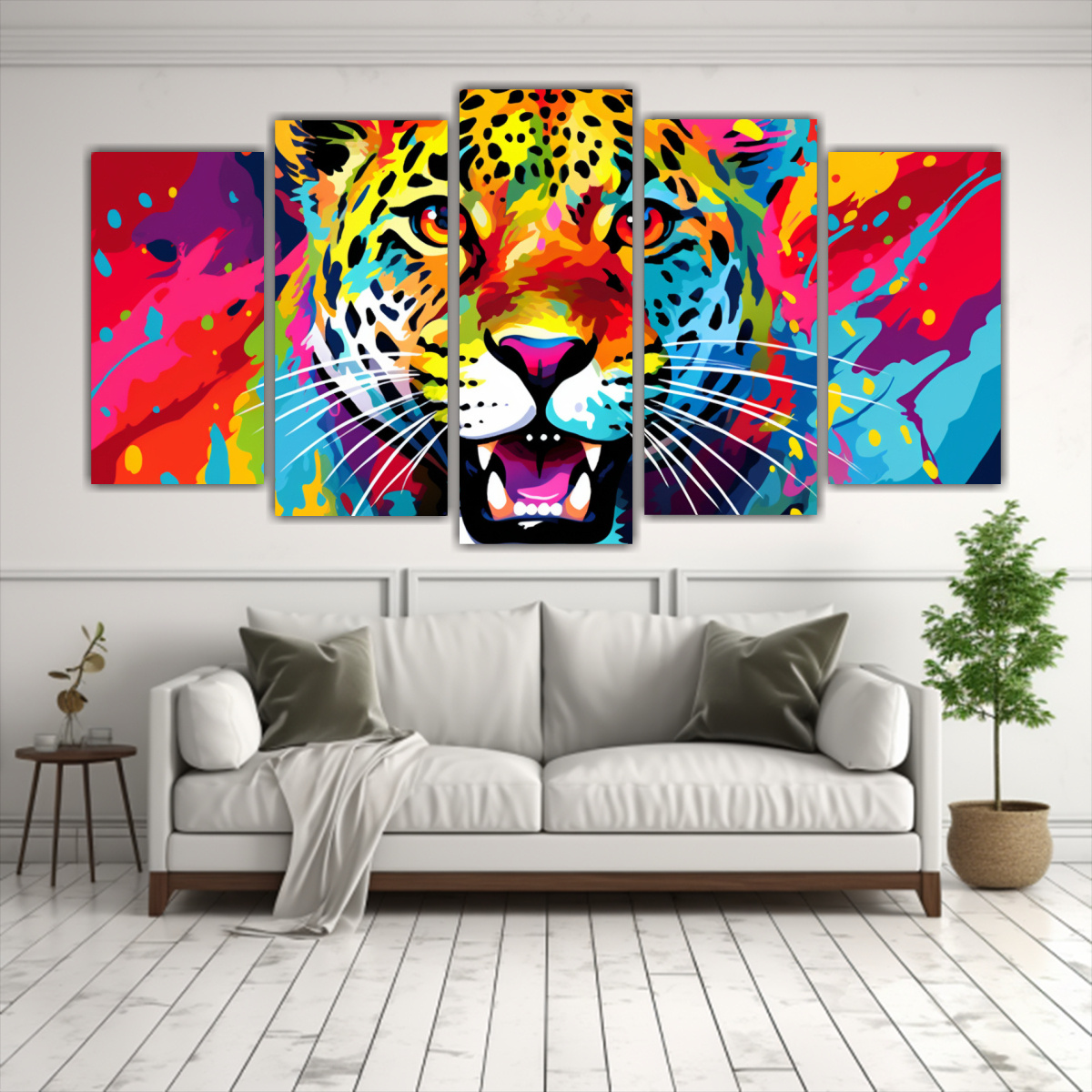cuadro-leopardo-arco-ris-colores-vibrantes-arte-pared-neo-pop-1