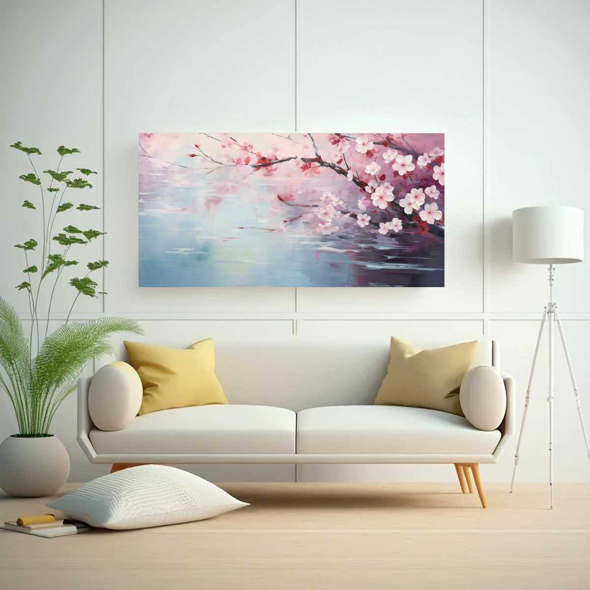 cuadro-lienzo-tonalidades-c-lidas-flores-cerezos-flotando-en-r-o-calmo-1