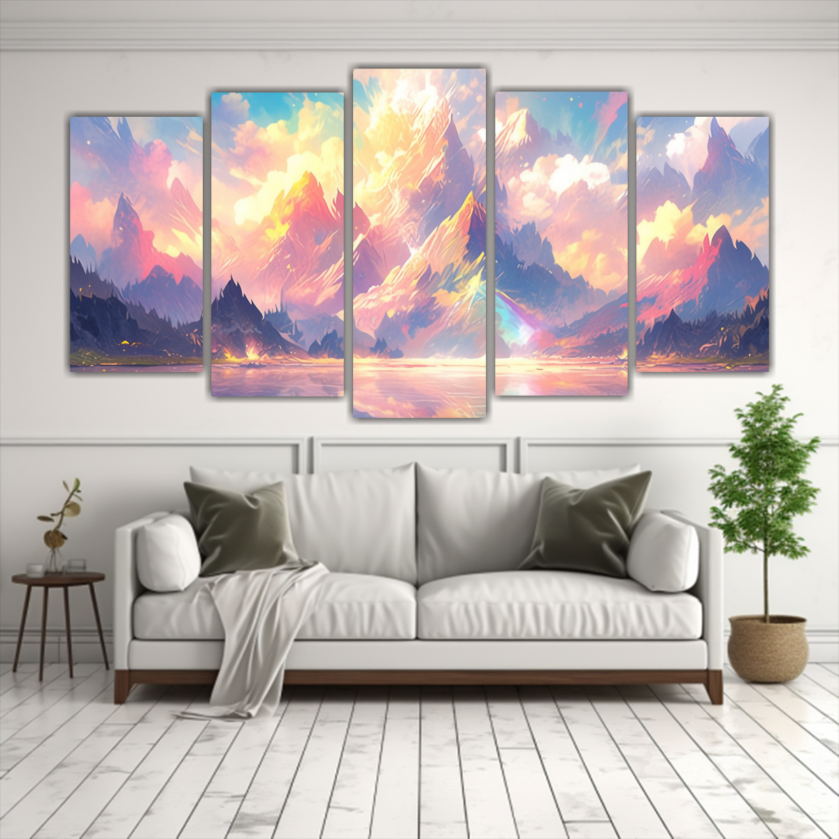 cuadro-lienzos-de-tela-street-art-l-neas-finas-monta-as-lago-arco-ris-colores-pastel-1
