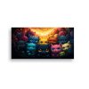 cuadro-moderno-gatos-calidez-colores-grupo-juntos-kawaii