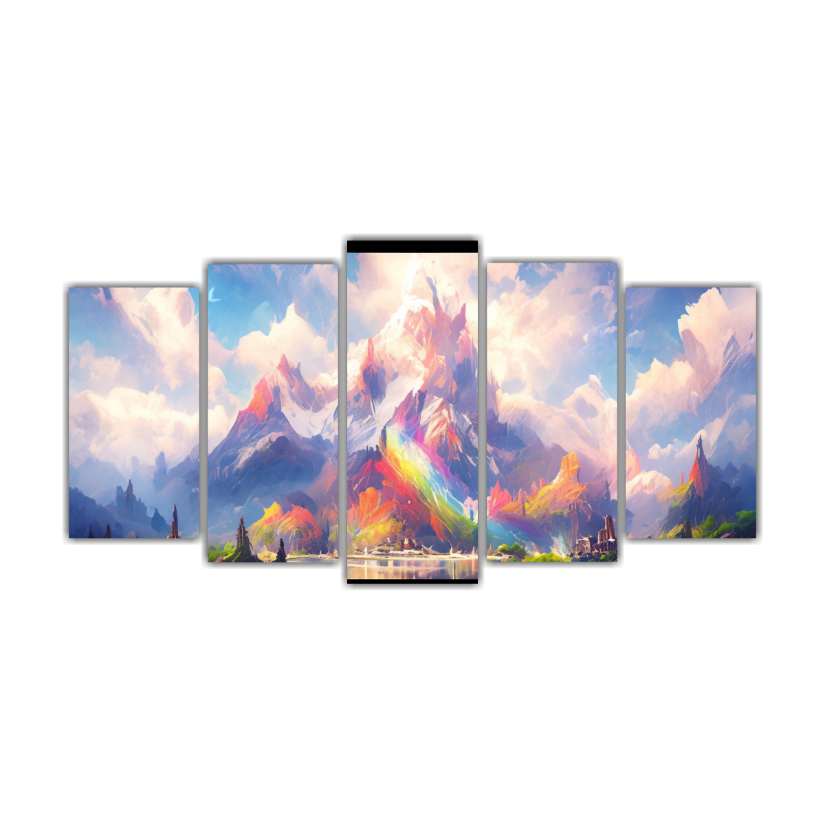 cuadro-monta-as-famosas-con-arco-ris-y-verde