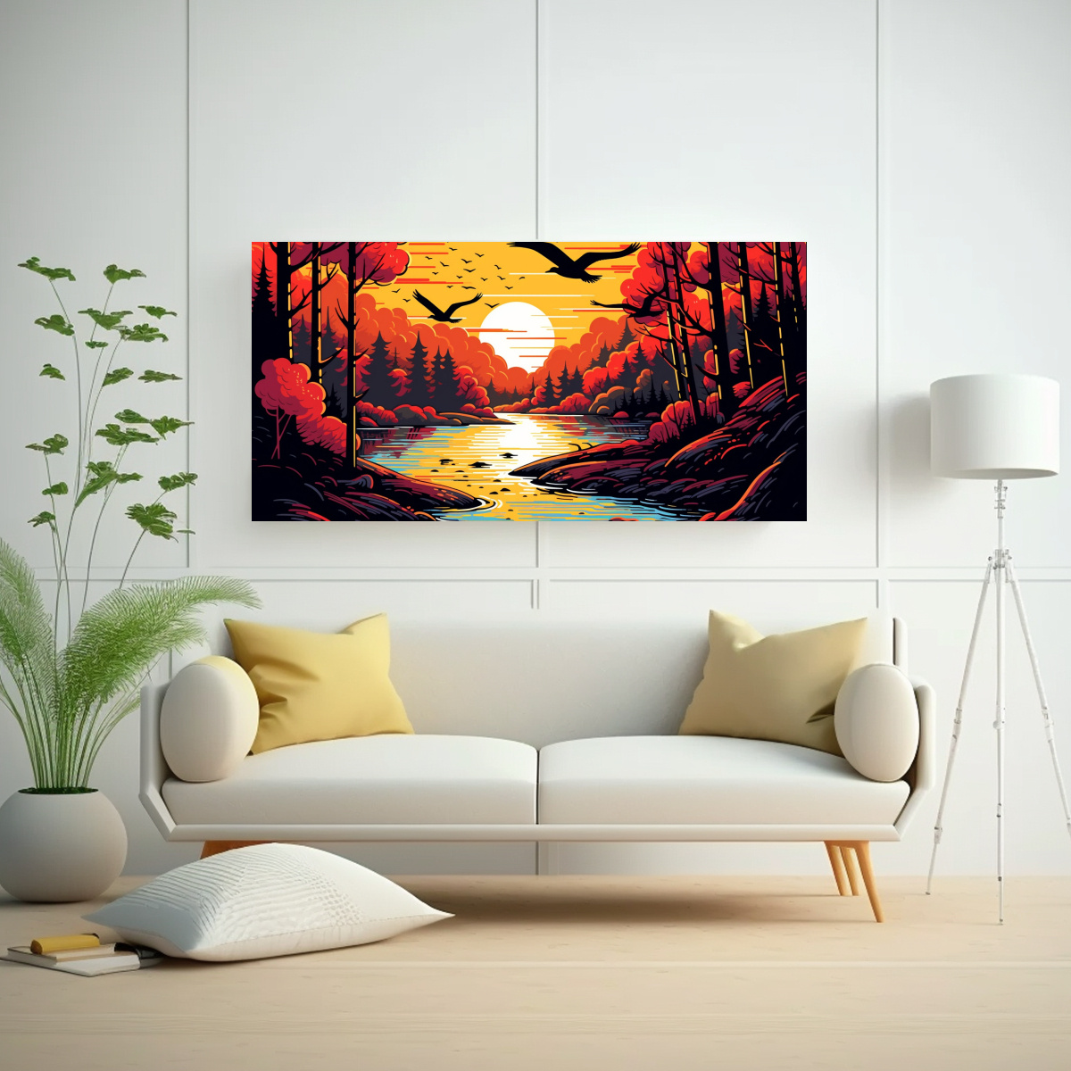 cuadro-paisaje-pico-estilizado-en-lienzo-de-tela-acuarela-1