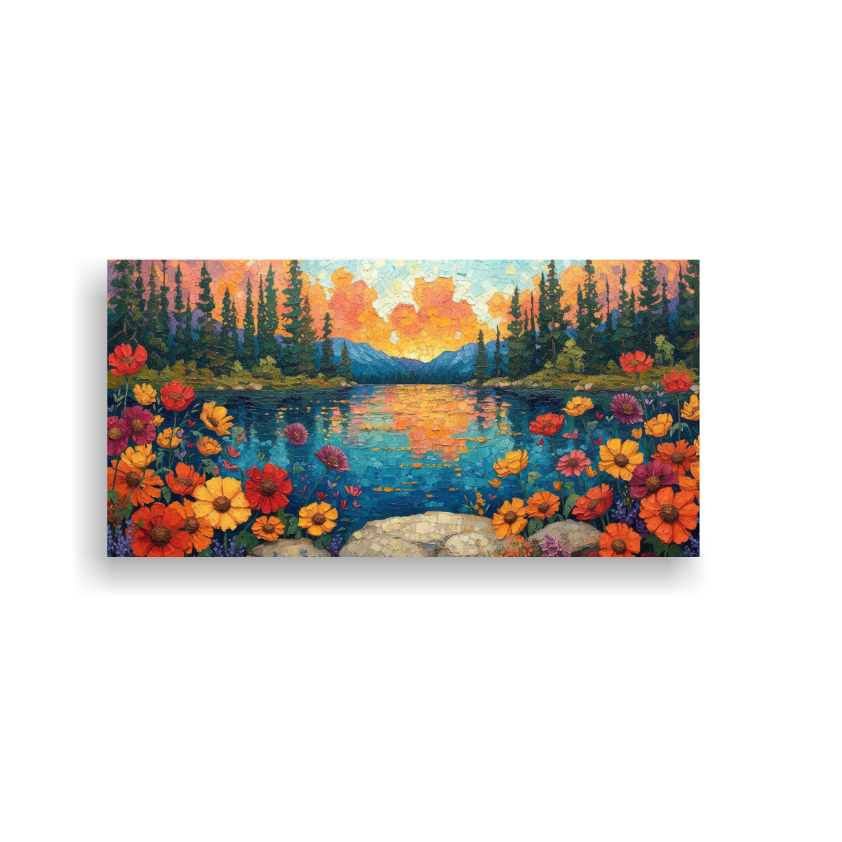 cuadro-puntoilismo-verano-lago-rocas-y-flujo-abstracci-n-simplificada