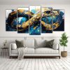 cuadro-rattlesnake-en-oro-y-azul-neo-pop-art-1