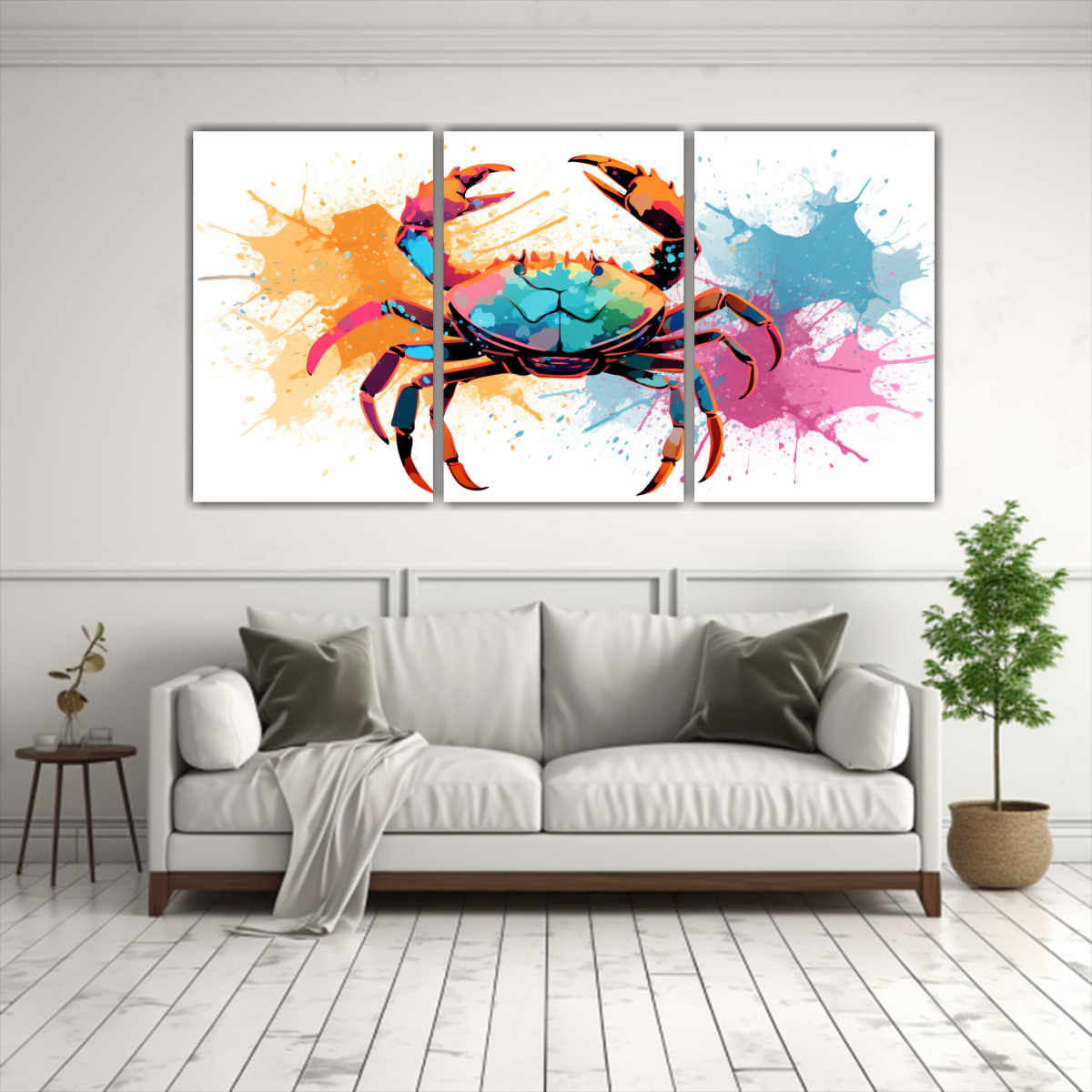 cuadro-tela-canvas-a-cangrejo-en-colores-crema-y-luz-pop-art-neo-1