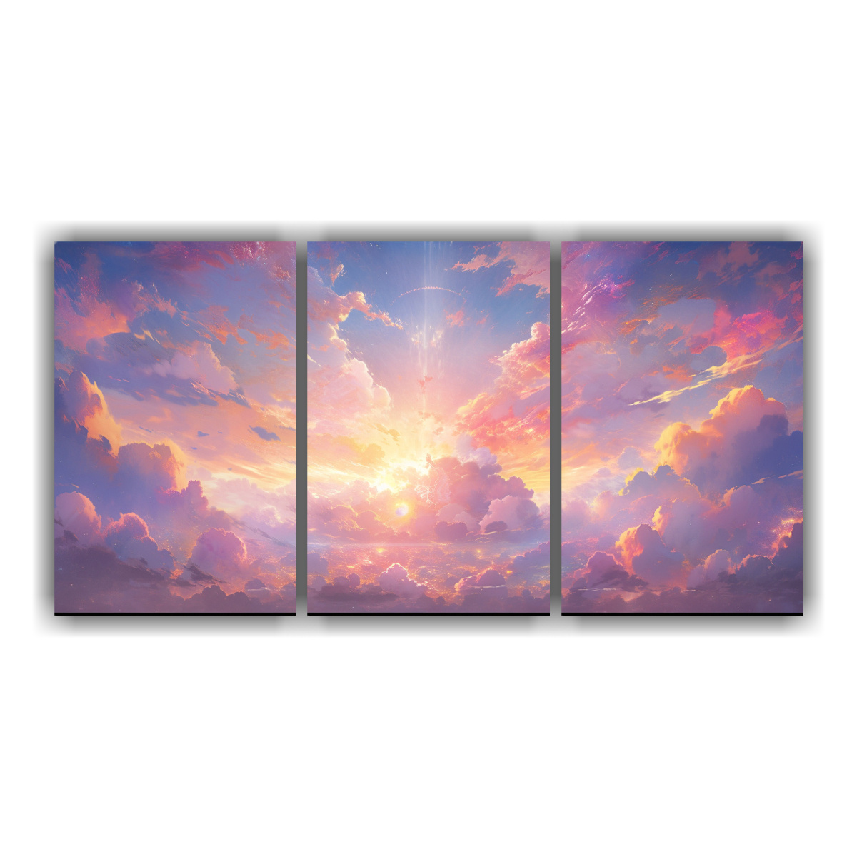 cuadros-abstractos-cielos-amanecer-atardecer-con-arco-ris-y-morado