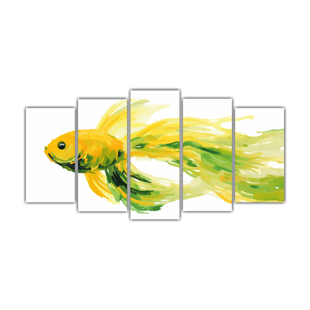cuadros-abstractos-composici-n-equilibrada-goldfish-amarillo-y-verde-neo-pop-art