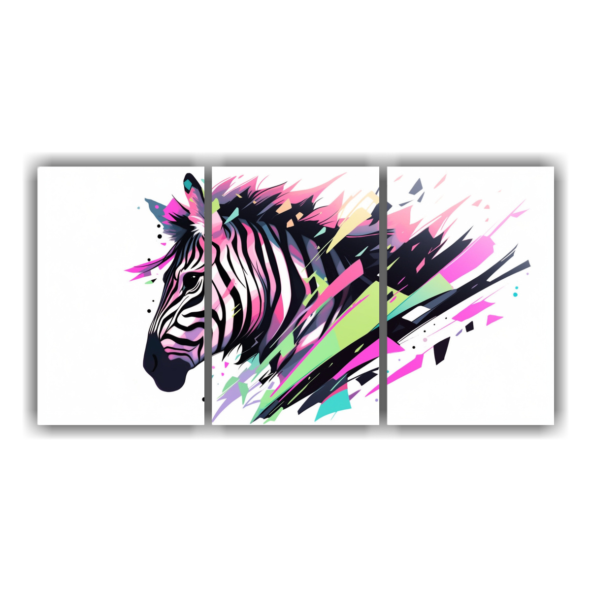 cuadros-abstractos-de-zebra-en-tonos-pastel-y-negro-neo-arte-pop-