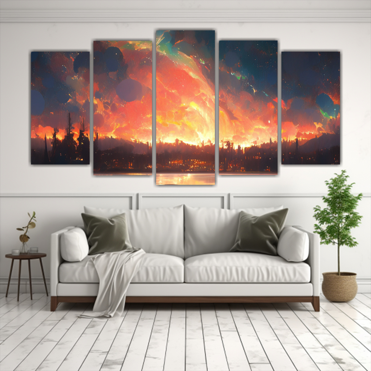 cuadros-abstractos-poder-de-la-aurora-boreal-con-colores-arco-ris-y-naranja-1-1