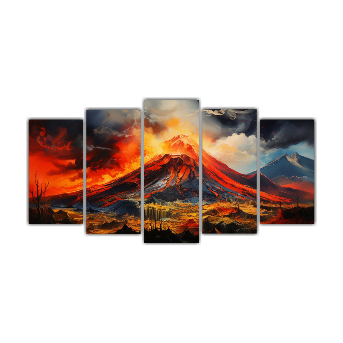 cuadros-abstractos-relieve-volc-n-con-colores-naranja