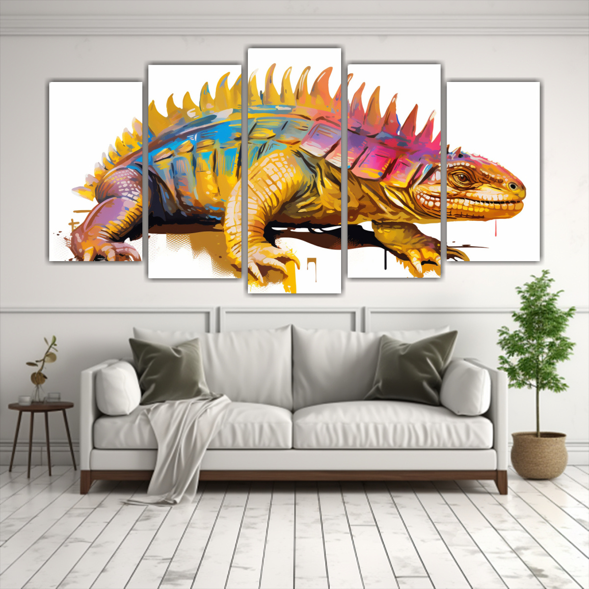cuadros-acuarela-dimetrodon-en-colores-iridiscentes-y-dorados-arte-pop-neo-1-1