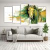 cuadros-alta-calidad-combinaci-n-caballo-verde-y-dorado-neo-pop-art-1